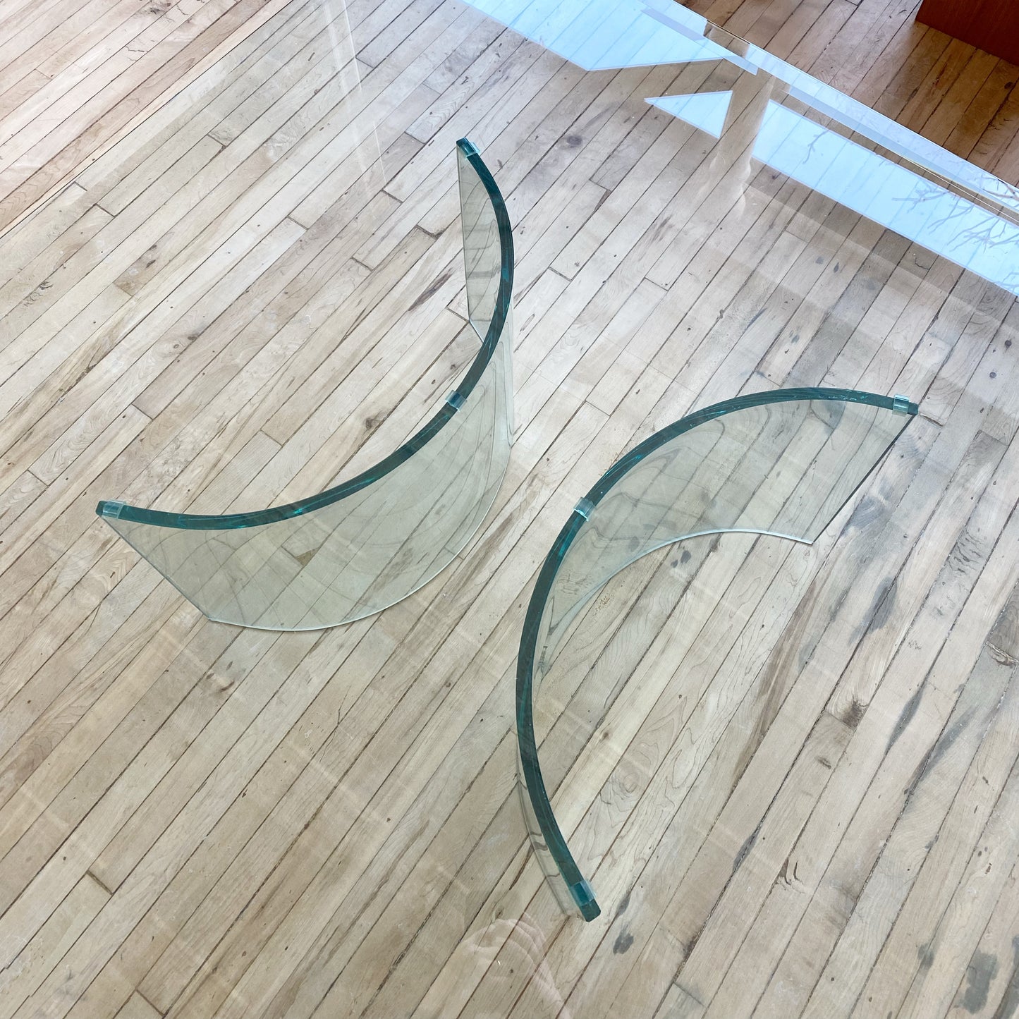 Vintage Post-Modern Glass Coffee Table