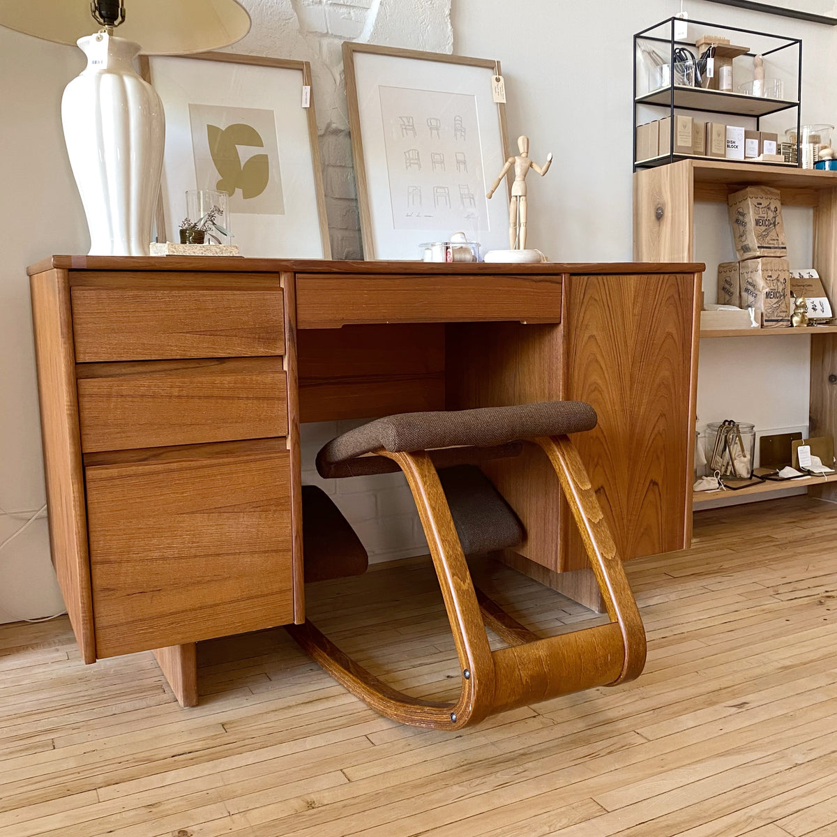 Vintage Scandinavian Ergonomic Kneeling Chair