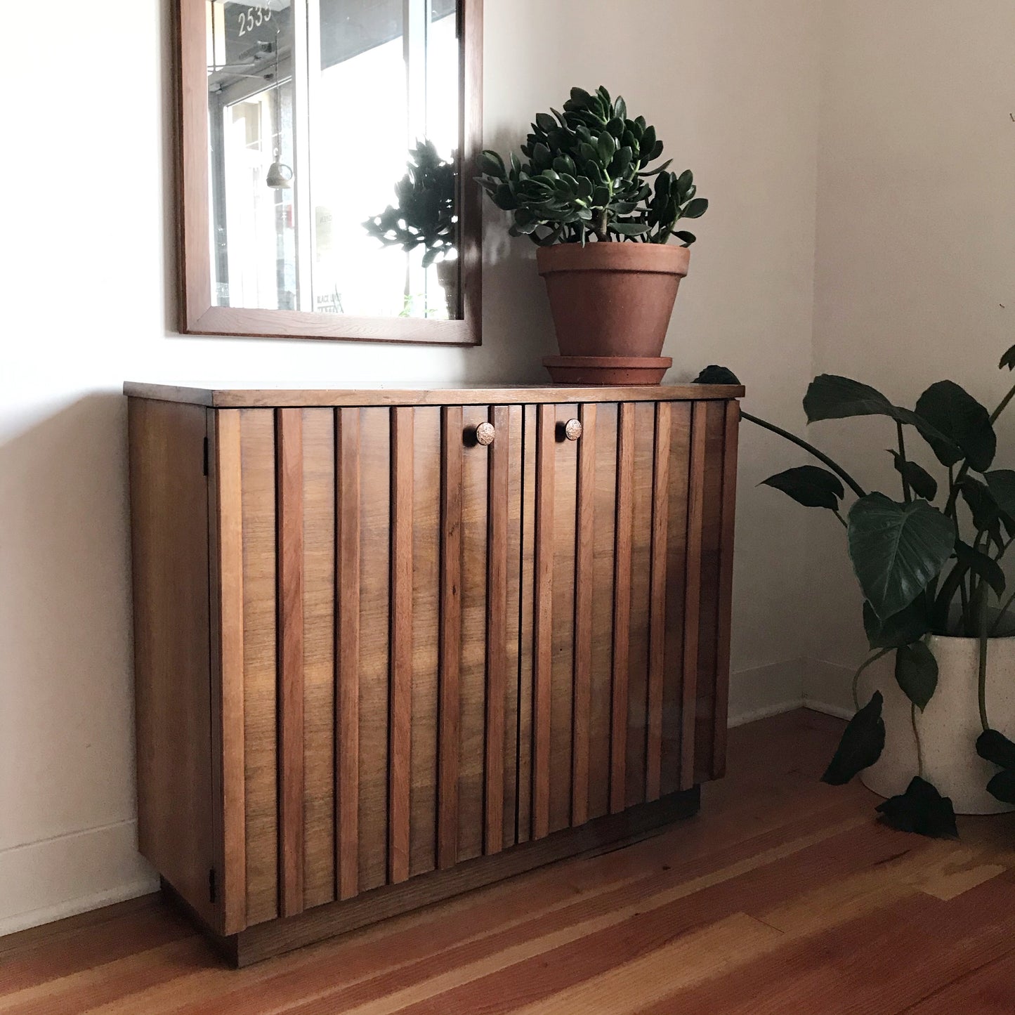 Vintage Modern Cabinet and Mirror Set