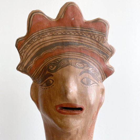 Giant Handmade Terracotta Statue, Woman with Rabbit