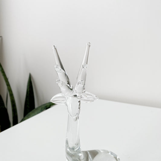 Vintage Glass Gazelle, 8.25”