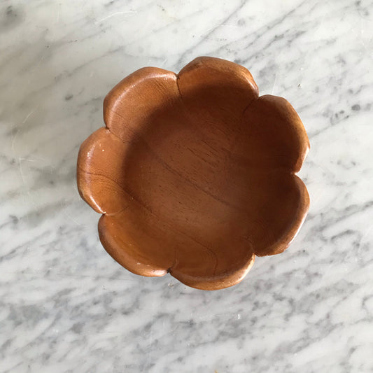 Vintage Carved Wood Bowl