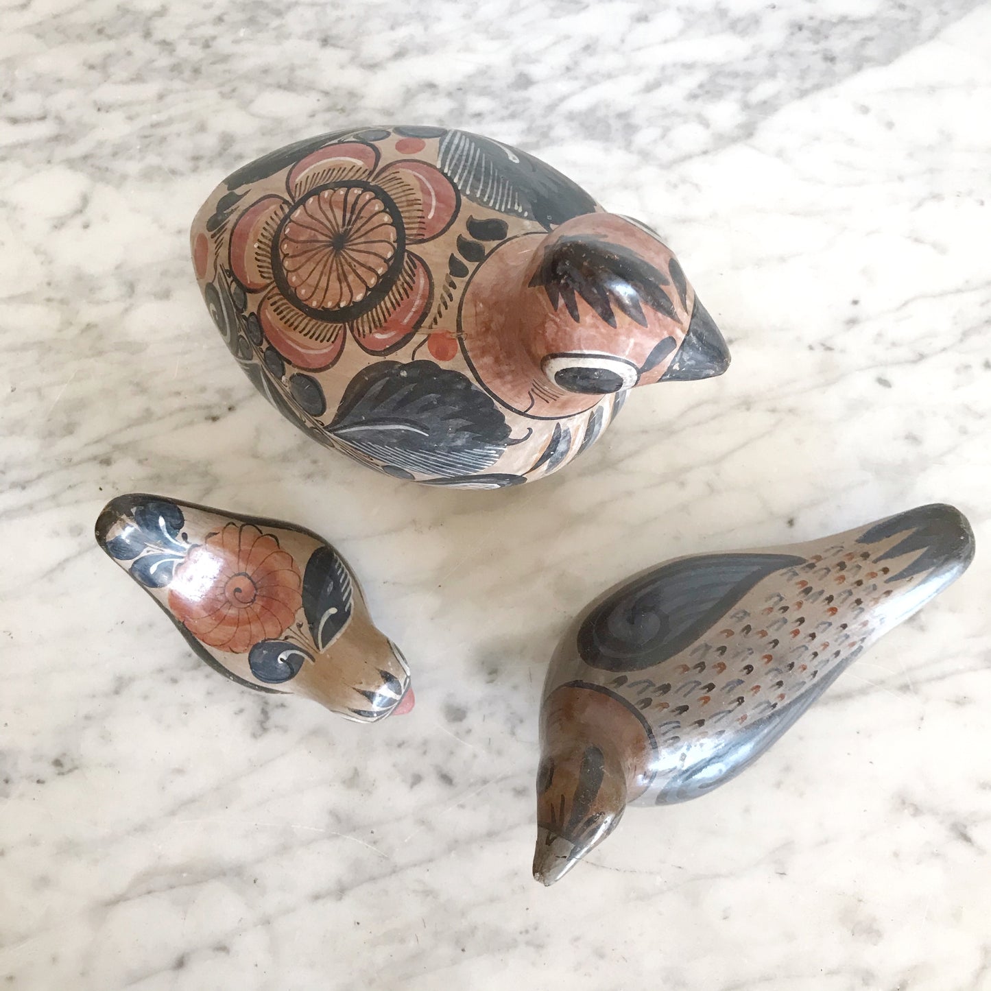 Vintage Hand-painted Clay Bird