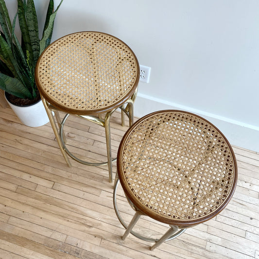Pair of Vintage Thonet-style Counter Stools