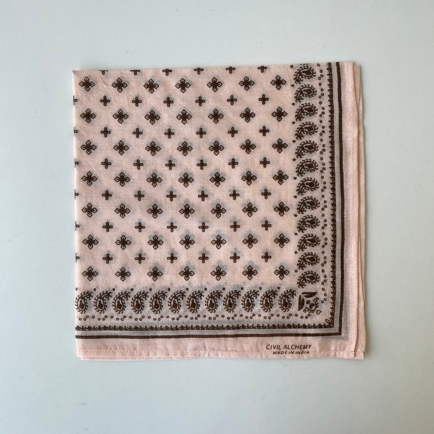 Block Printed Cotton Bandana, Choose Color