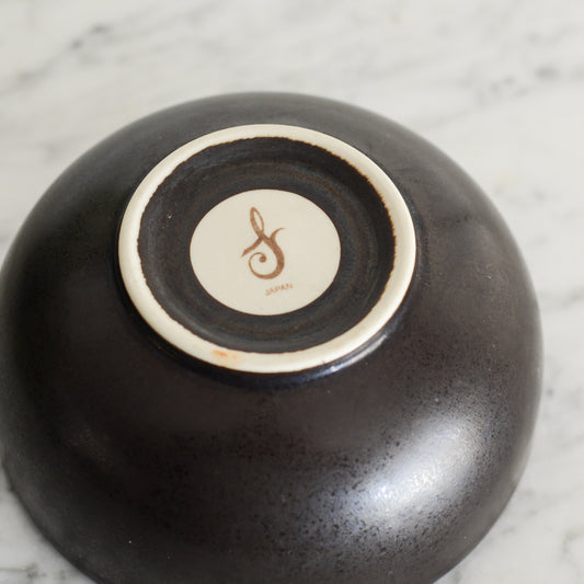Black-Brown Ceramic Bowl, Japan