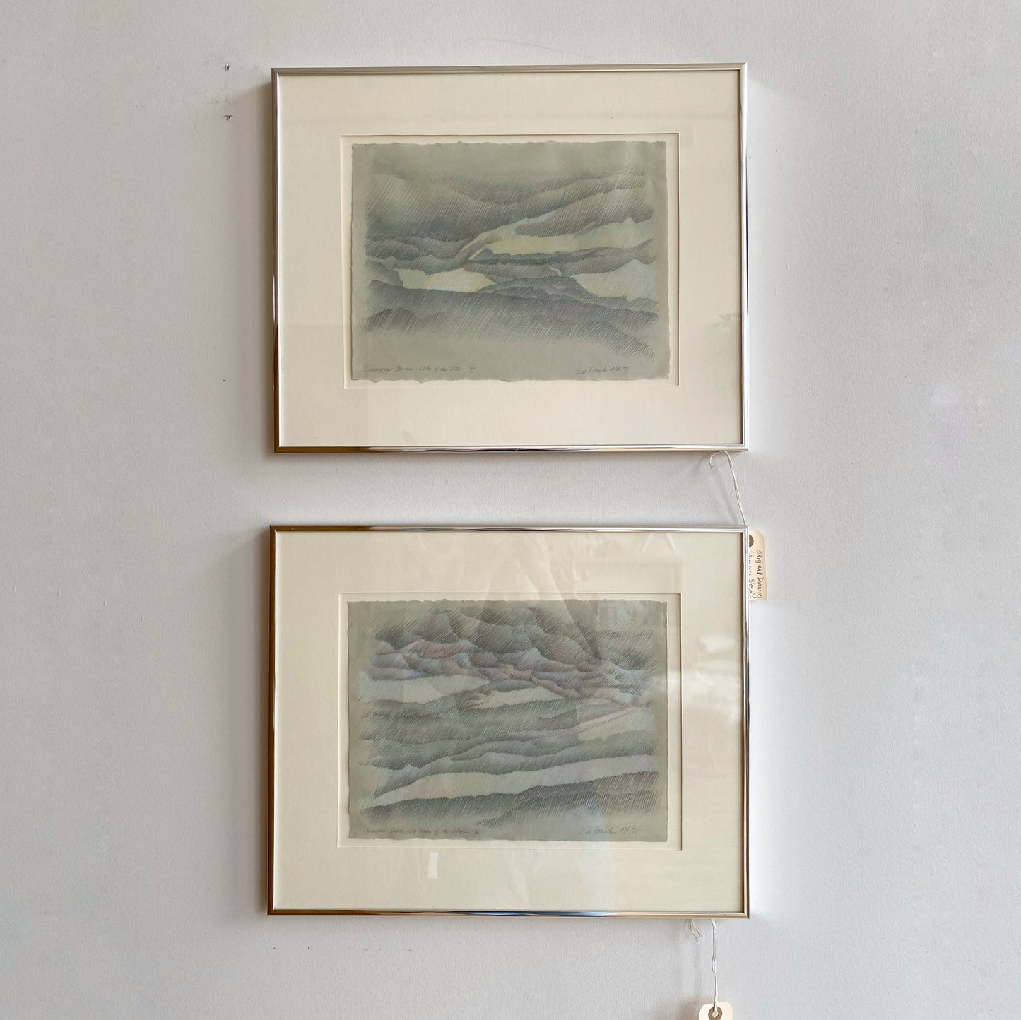 Vintage Original Drawing “Summer Storm Lake Of The Isle“