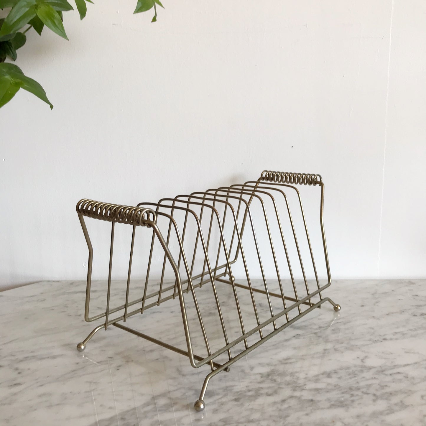 Vintage Gold Wire Record Album Holder