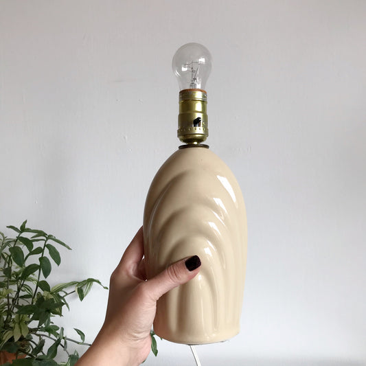 Vintage Tan Ceramic "Arches" Lamp Base