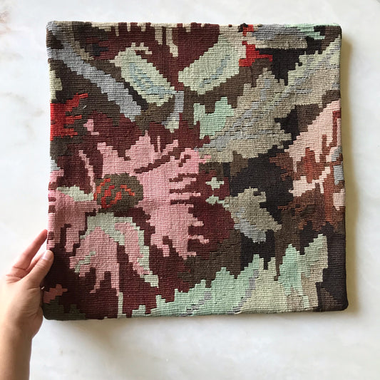 Handwoven Turkish Kilim Accent Pillow (18x18)