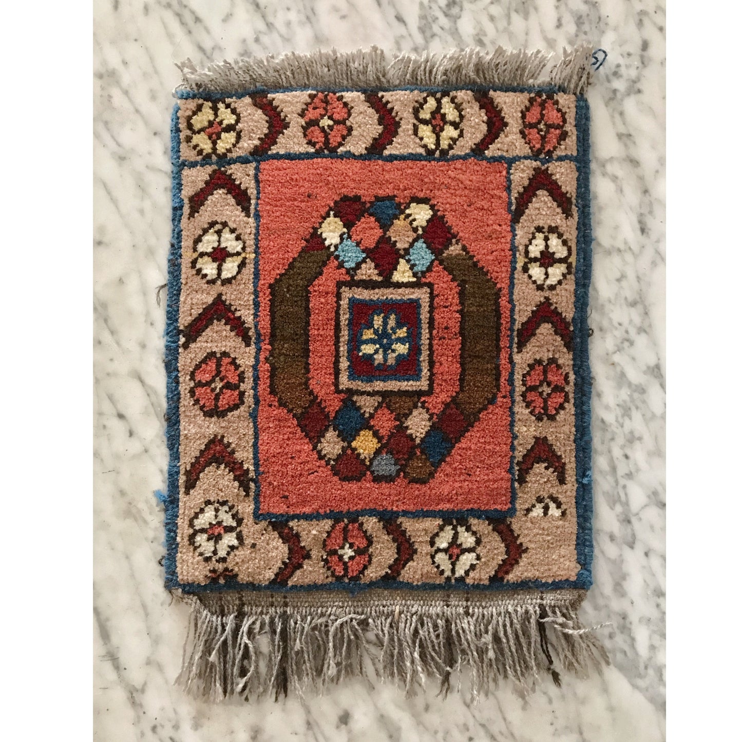 Vintage Wool Rug Sample, “NEVE”
