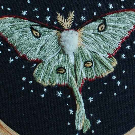 Luna Moth : Mini Embroidery Kit