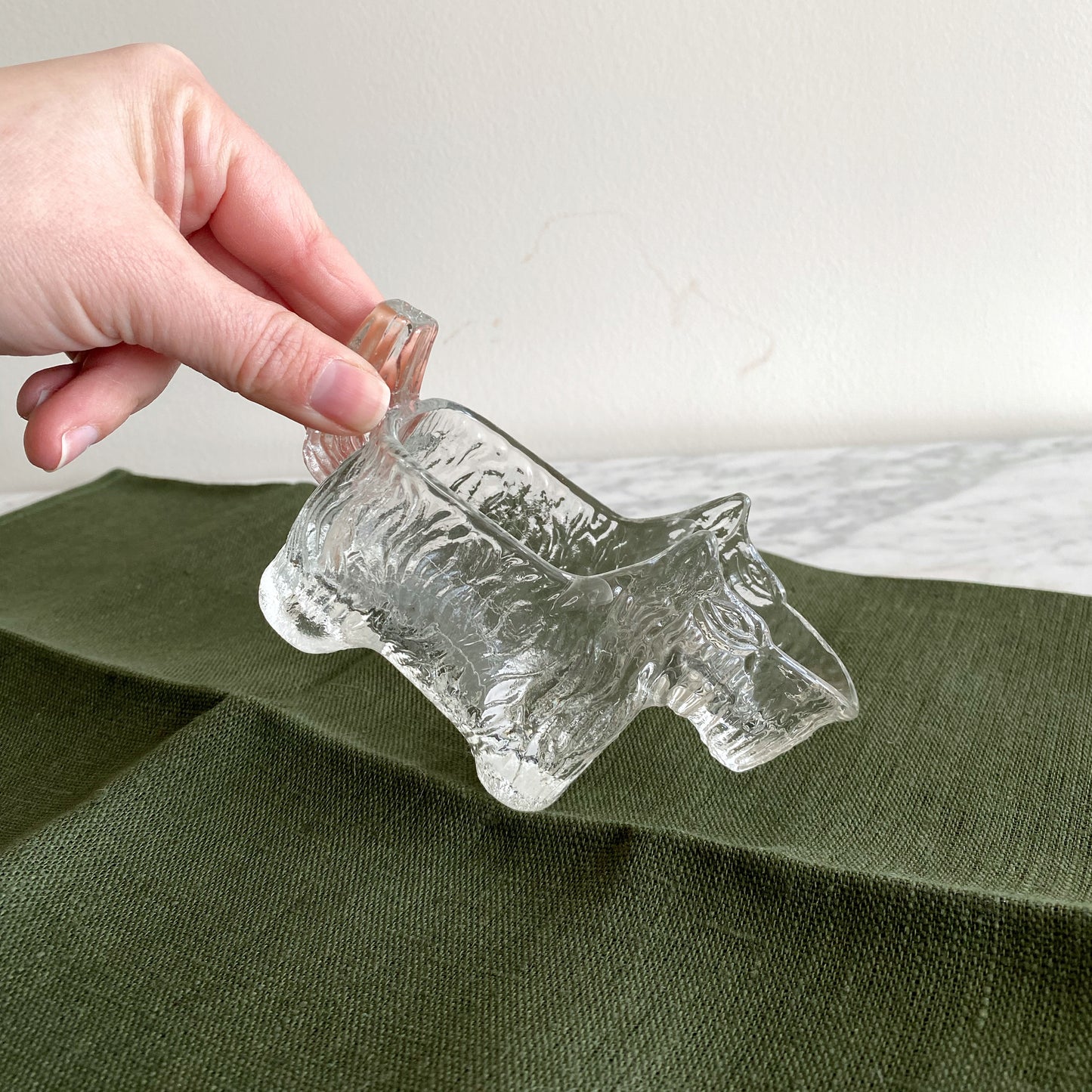 Vintage Glass Scottie Dog Creamer