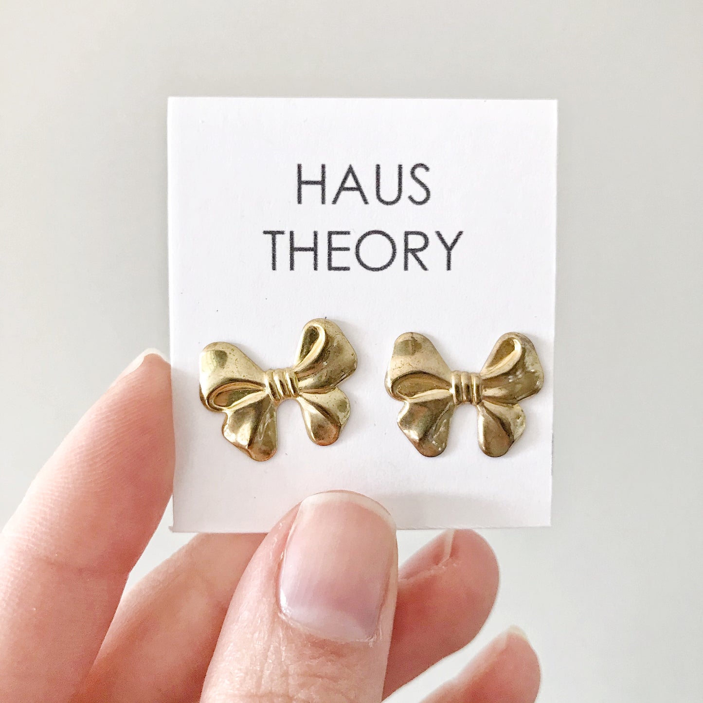 Vintage 90's Gold Bow Earrings