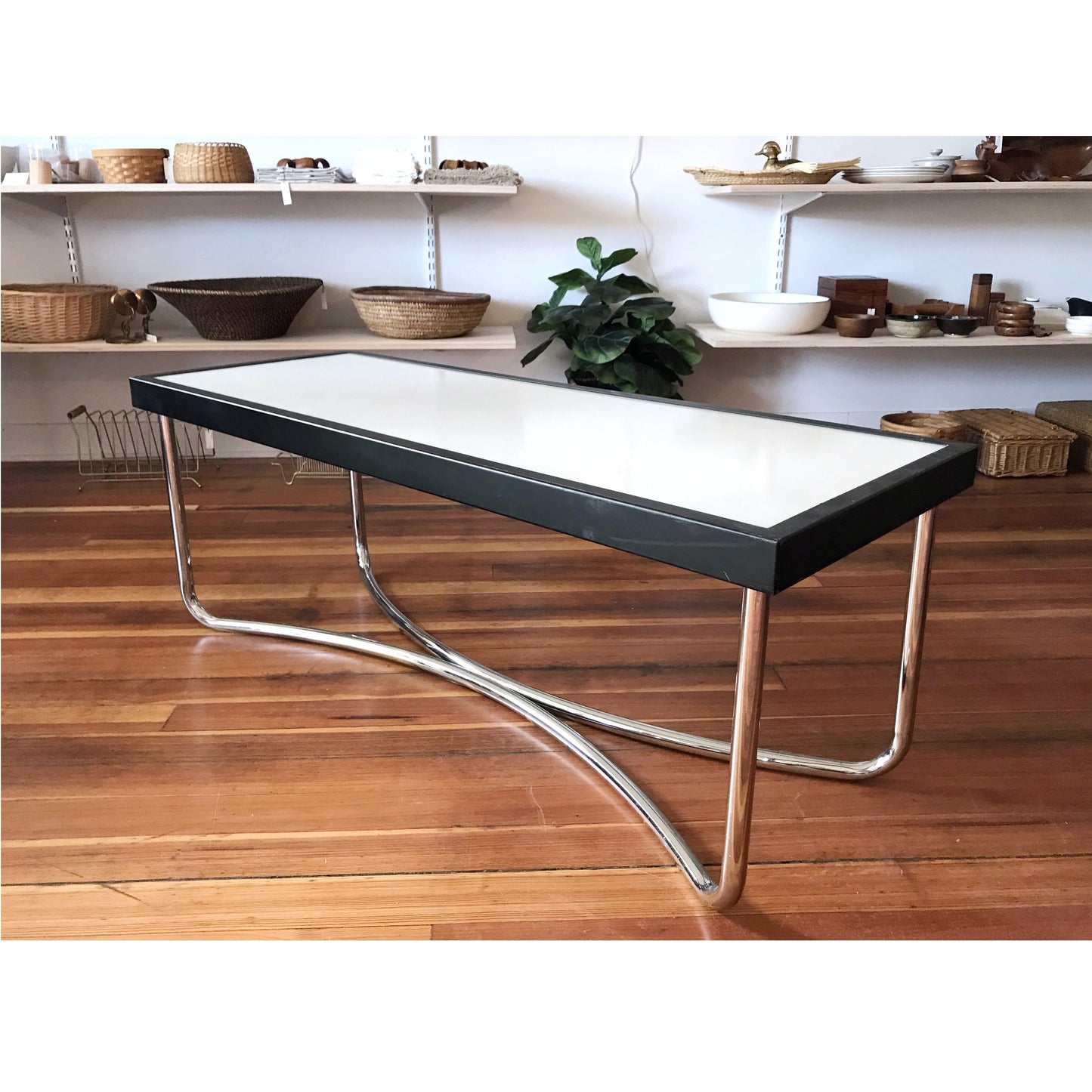 Vintage Postmodern Fiberglass Coffee Table