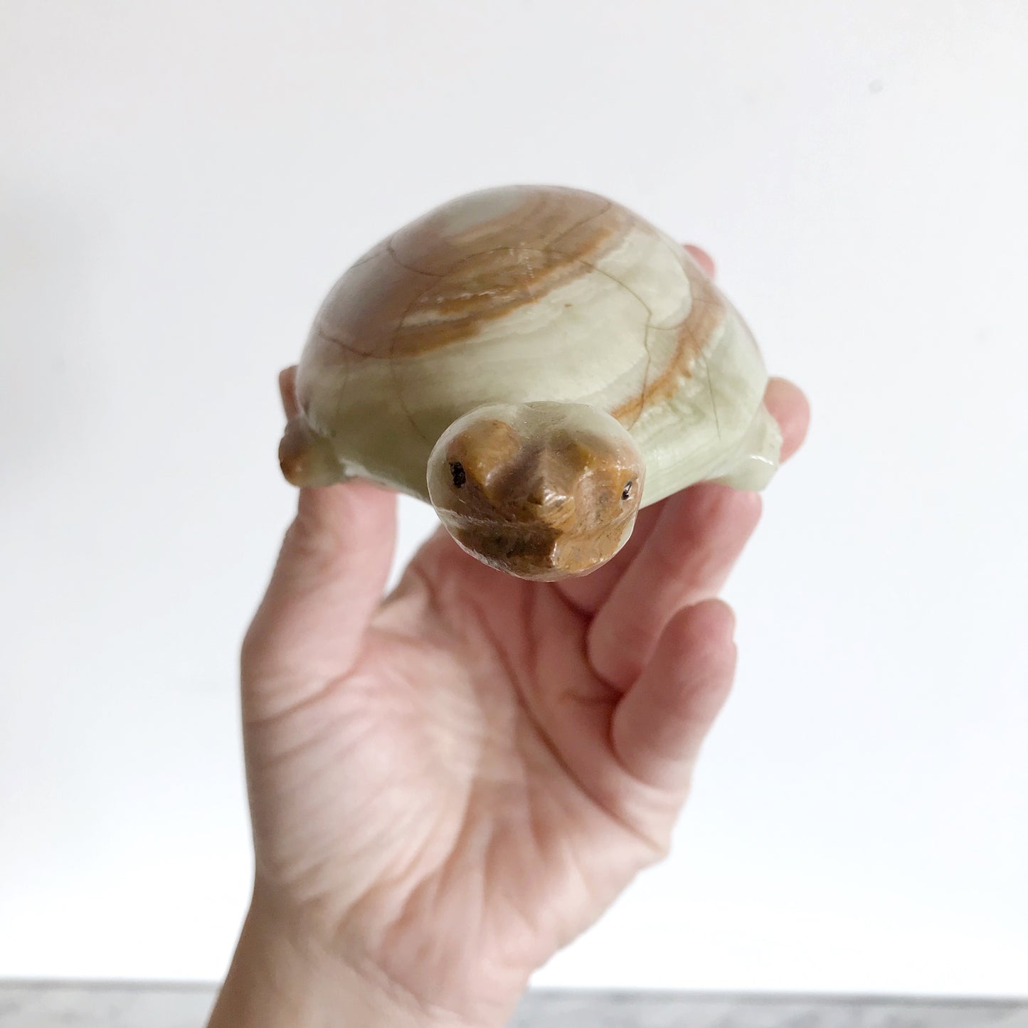 Vintage Carved Stone Turtle