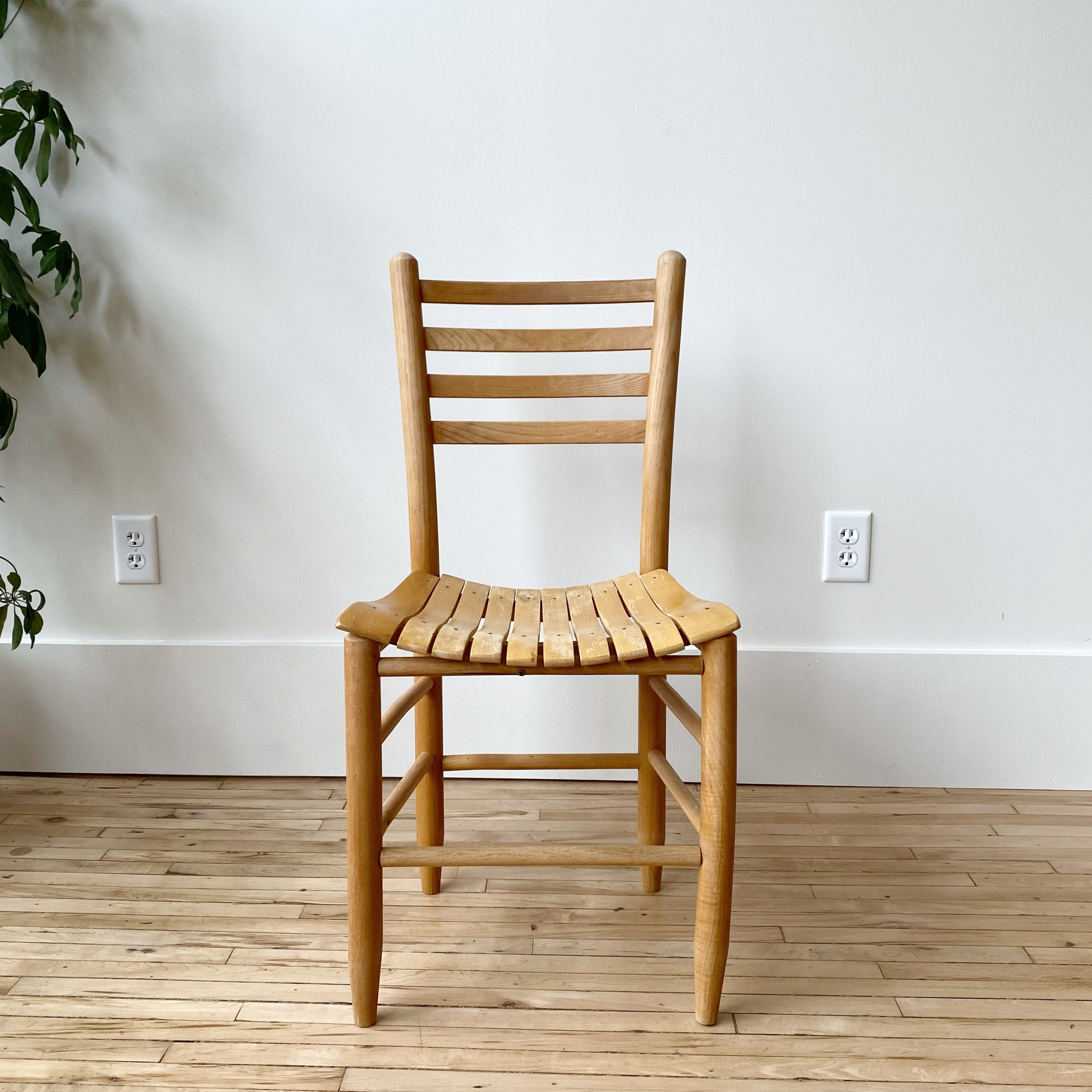 Wood best sale slat chair