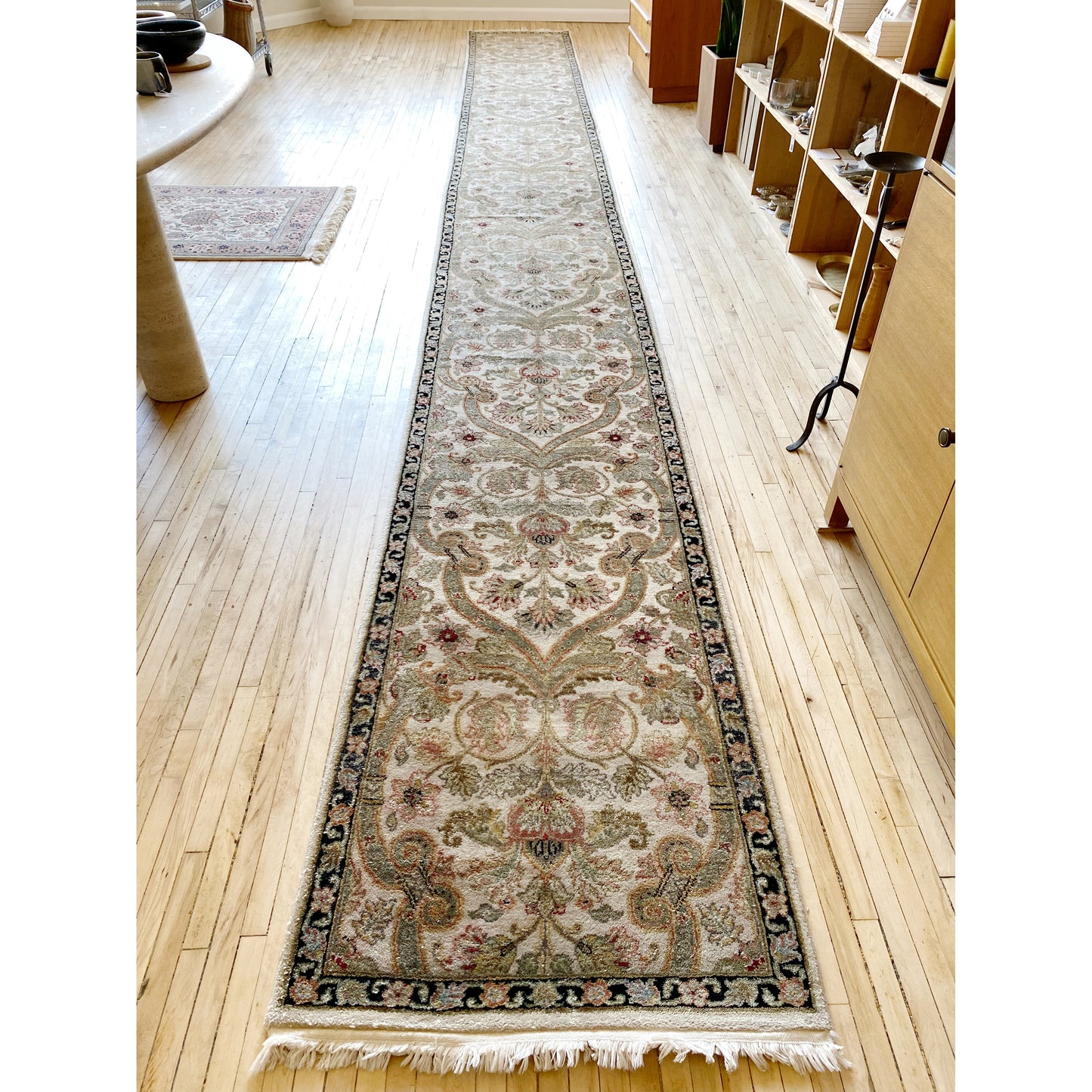"SAGE" Vintage Hand-Knotted Runner (2'6" x 22')