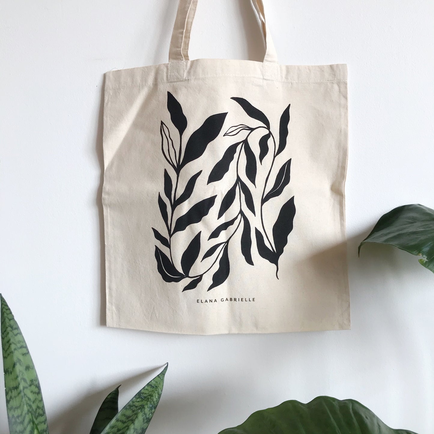 Reusable Cotton "Vine" Tote Bag