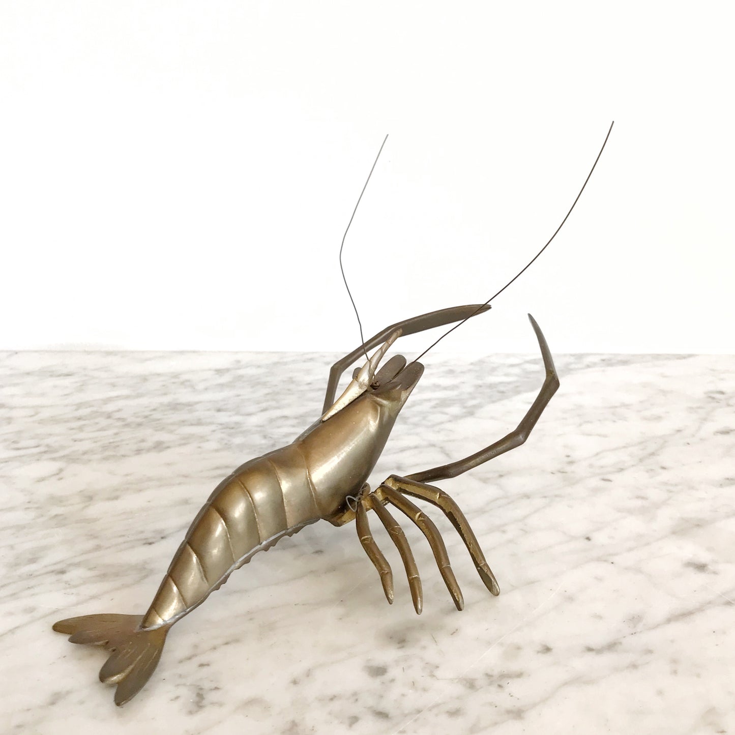 Large Vintage Brass Crayfish / Prawn