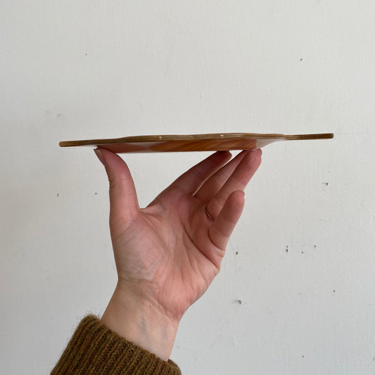 Vintage Pressed Wood Leaf Tray