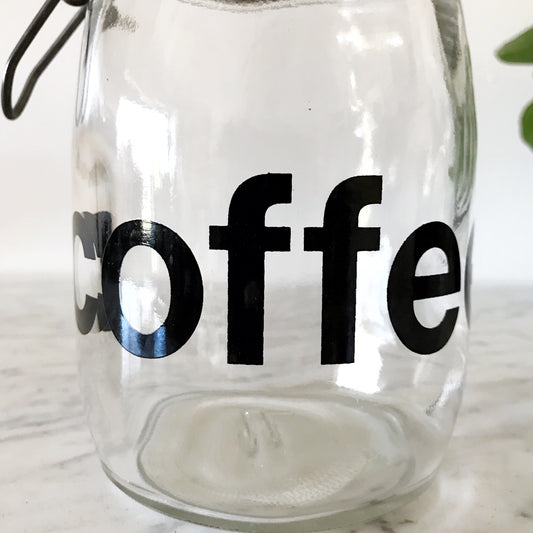 Vintage Glass “Coffee” Jar