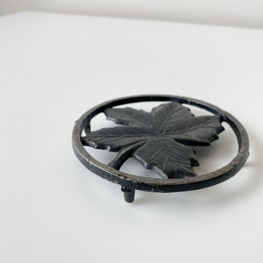 Vintage Cast Metal Leaf Trivet
