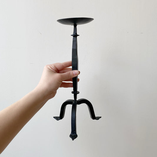 Found Iron Pillar Candle Stand / Tripod