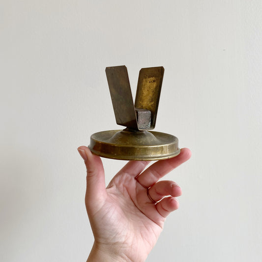 Vintage Brass Matchbox Holder with Tray