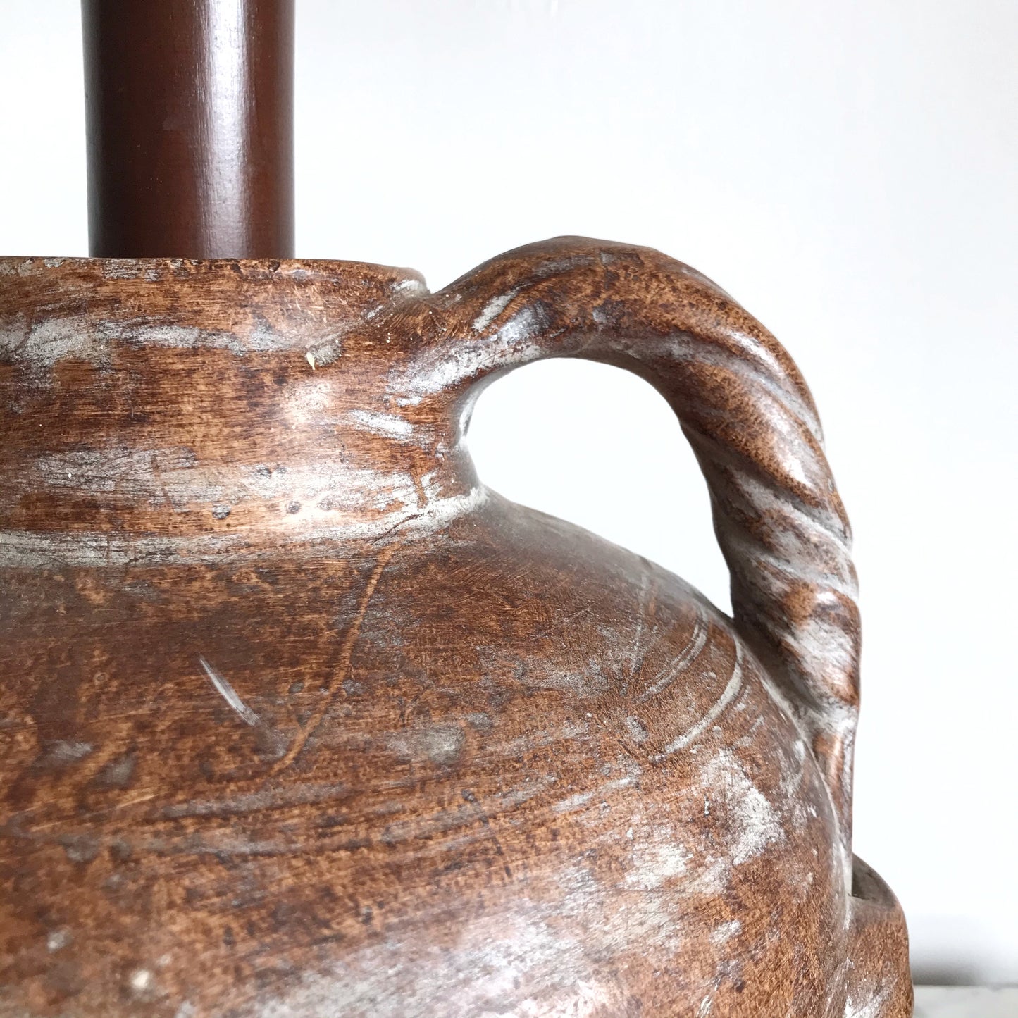 Large Vintage Ceramic “Olive Jar” Table Lamp