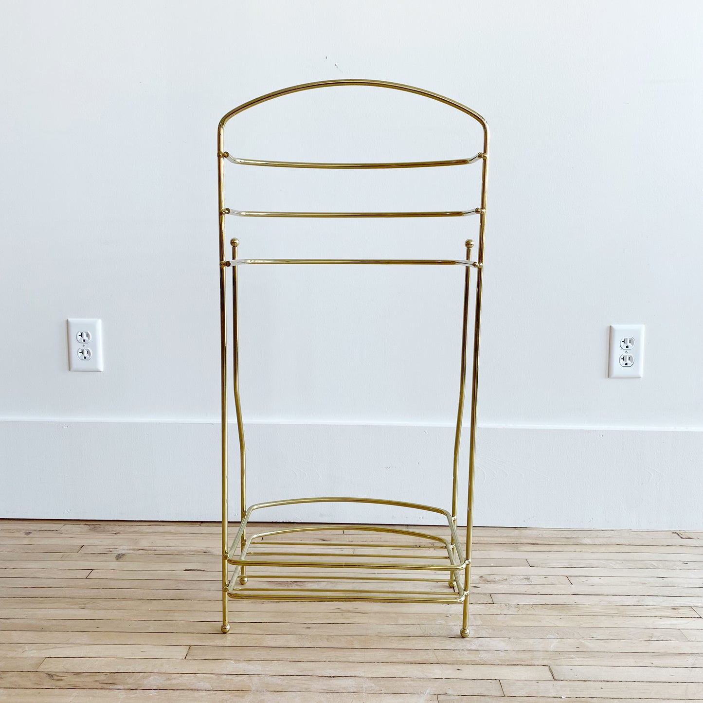 X-Large Vintage Gold Towel Stand