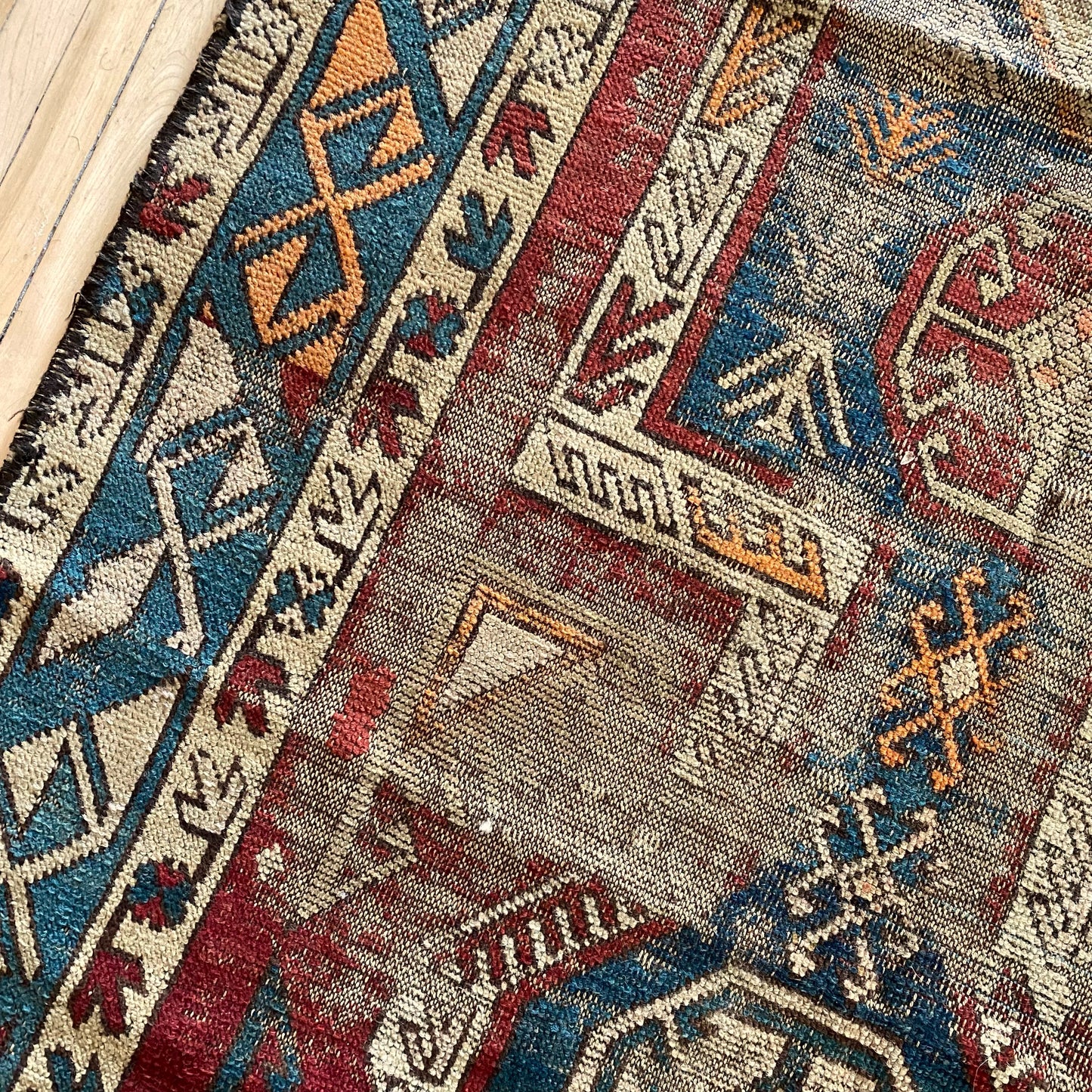 Antique Hand-knotted Persian Rug (7' 6" x 3' 7.75")