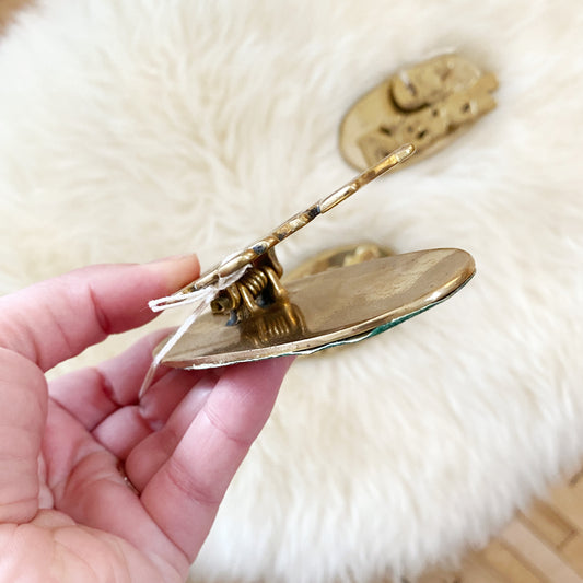 Vintage Brass Office Clip: Now, Never, or Later