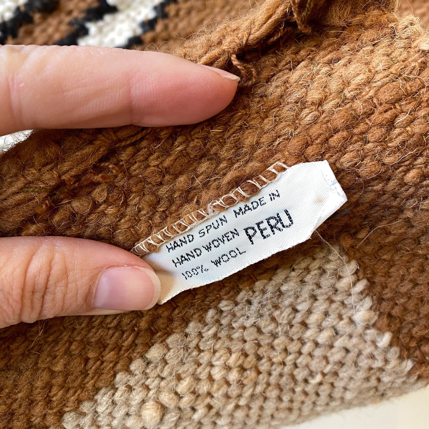 Vintage Woven Wall Hanging / Textile with Bird