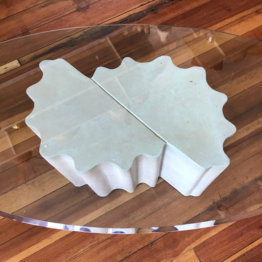 Vintage Sculptural Faux-Stone Coffee Table