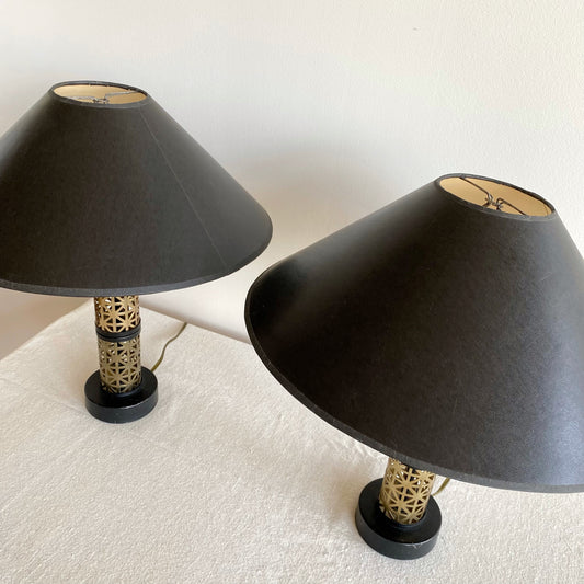 Pair of Vintage Atomic Era Lamps