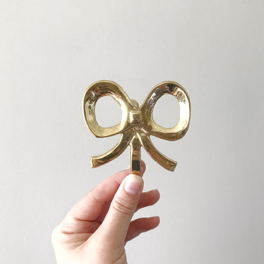 Vintage Brass Bow Hook