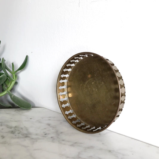 Small Decorative Vintage Brass Tray
