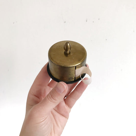Vintage Brass Stamp Holder / Dispenser