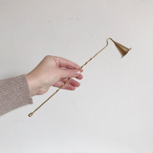 Vintage Brass Candle Snuffer, Triangular