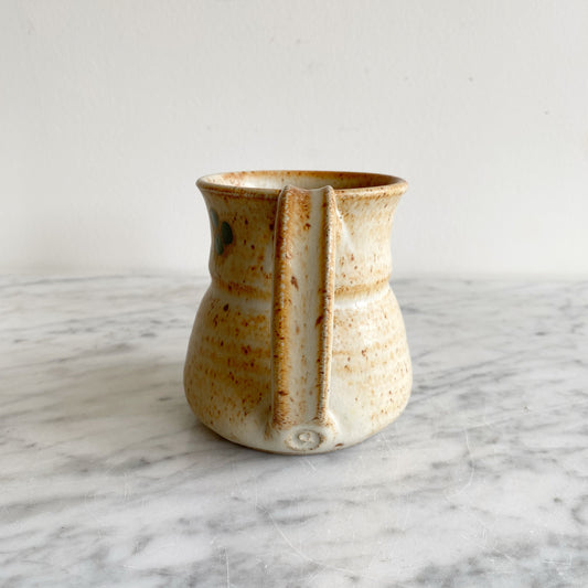 Vintage Neutral Colored Pottery Mug