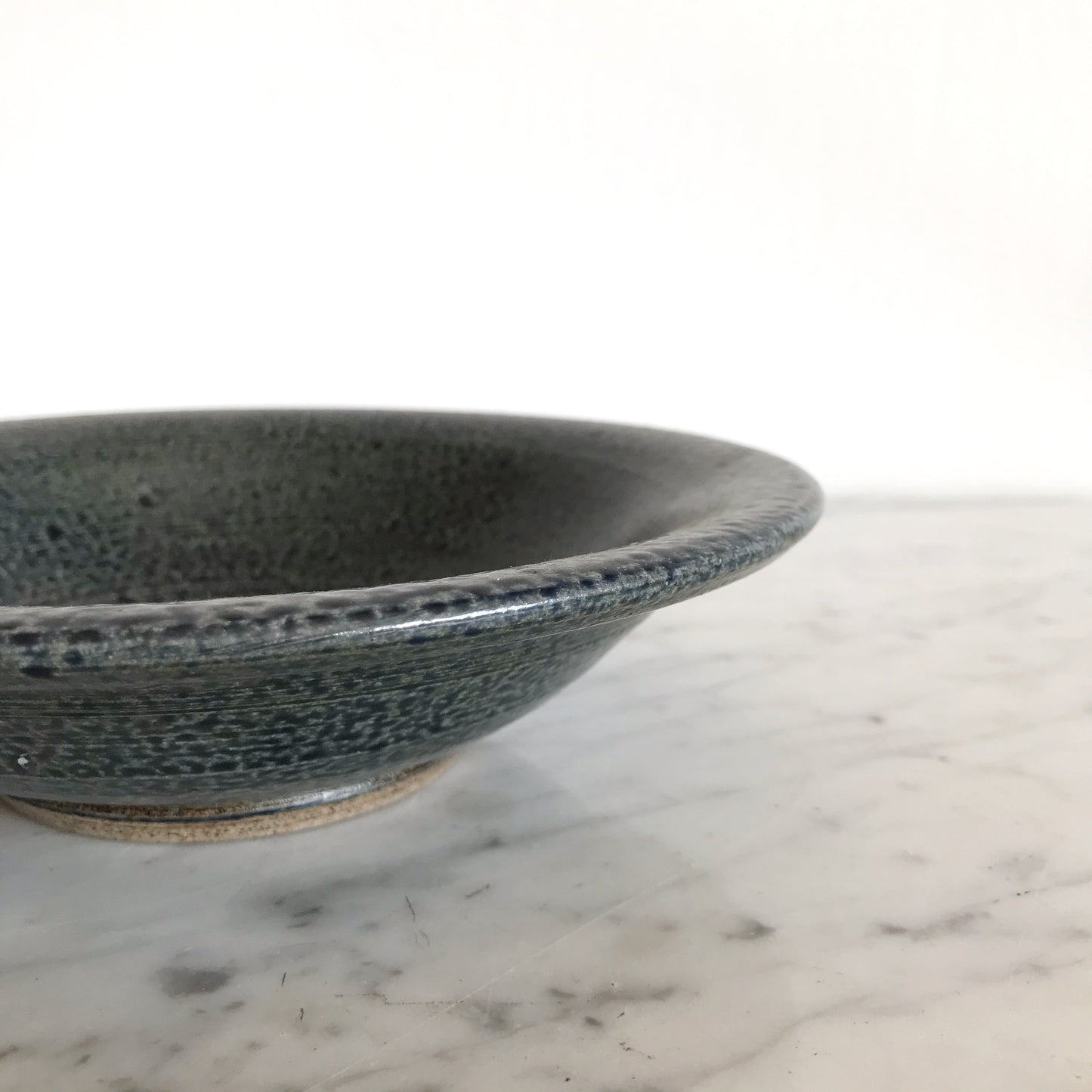 Blue Textured Pottery Bowl