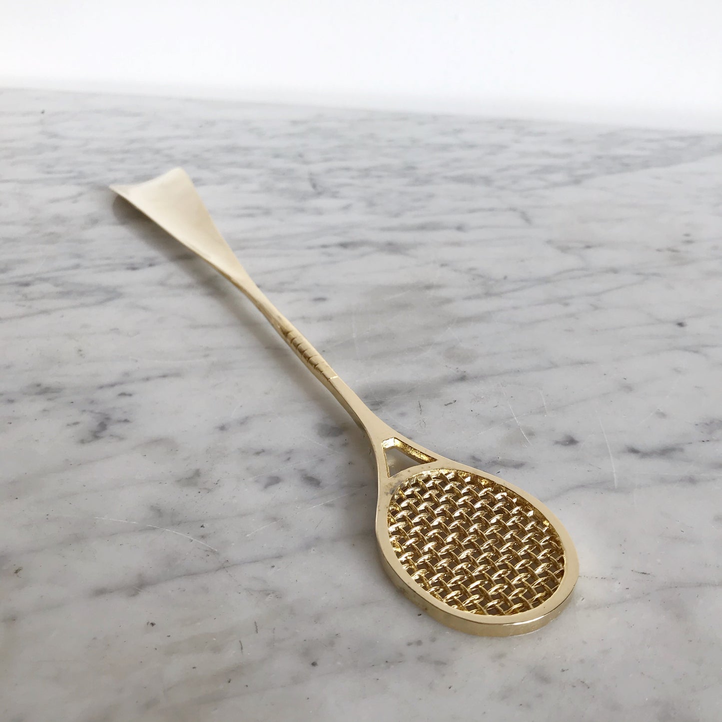 Vintage Gold Tennis Racket Shoehorn