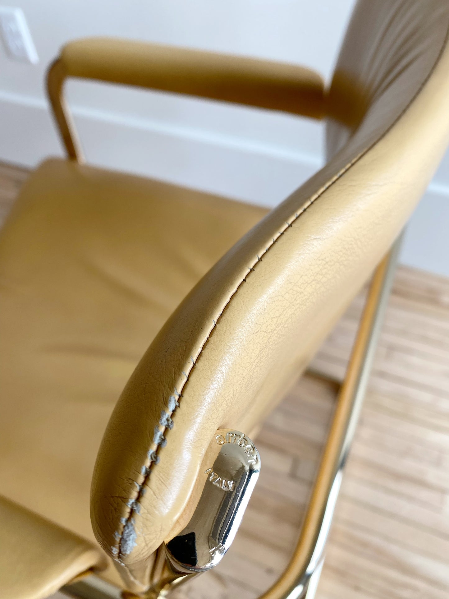 Vintage Italian Leather Chair by Arrben