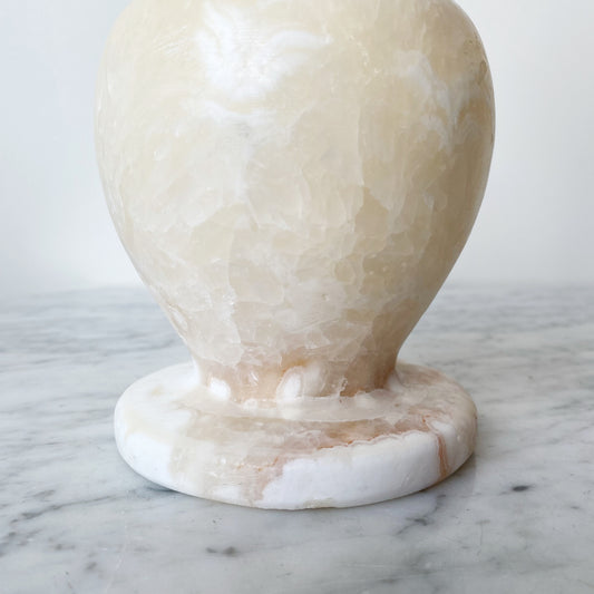 Vintage Onyx Marble Vase, 6.25”