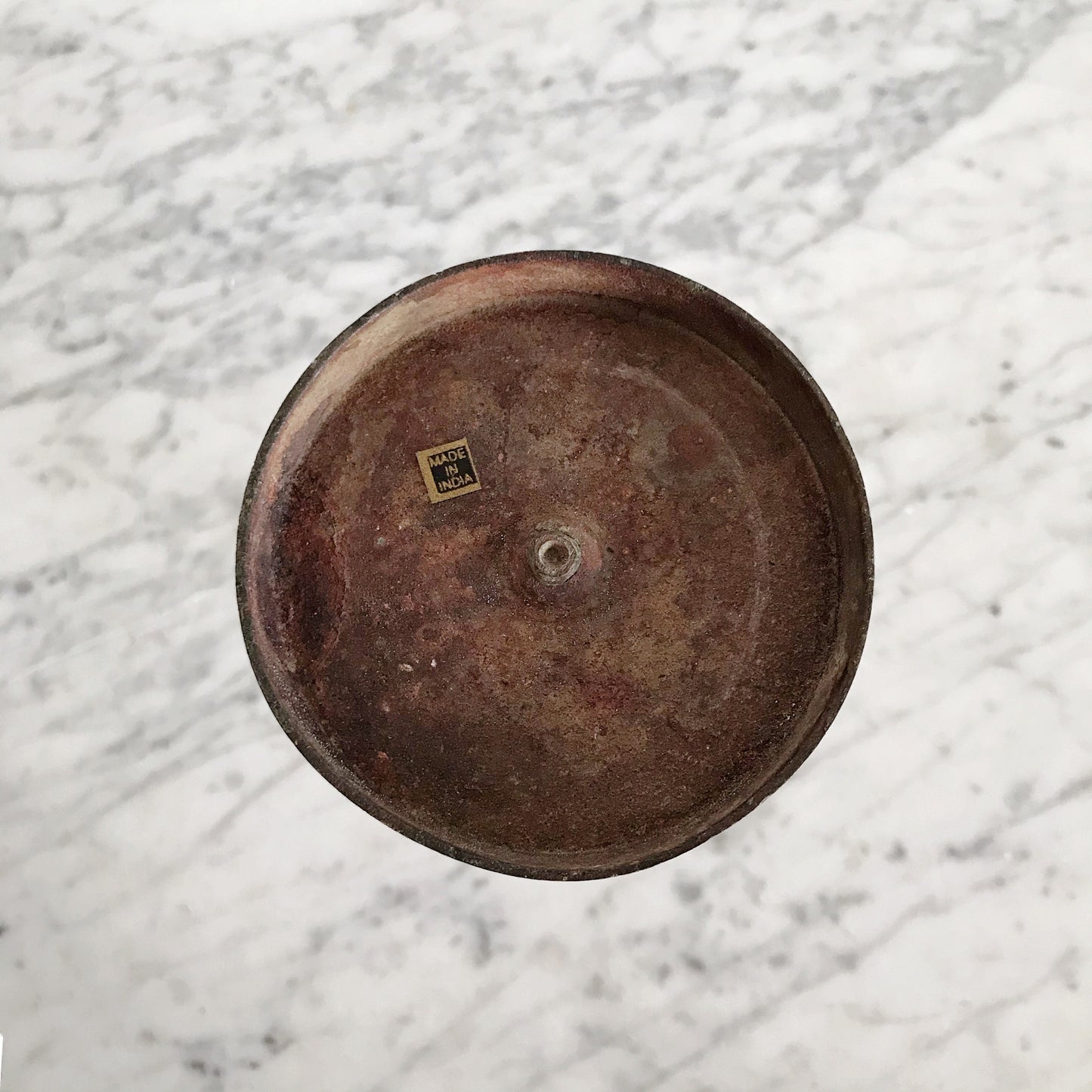 X-Tall Vintage Candle Holder with Patina