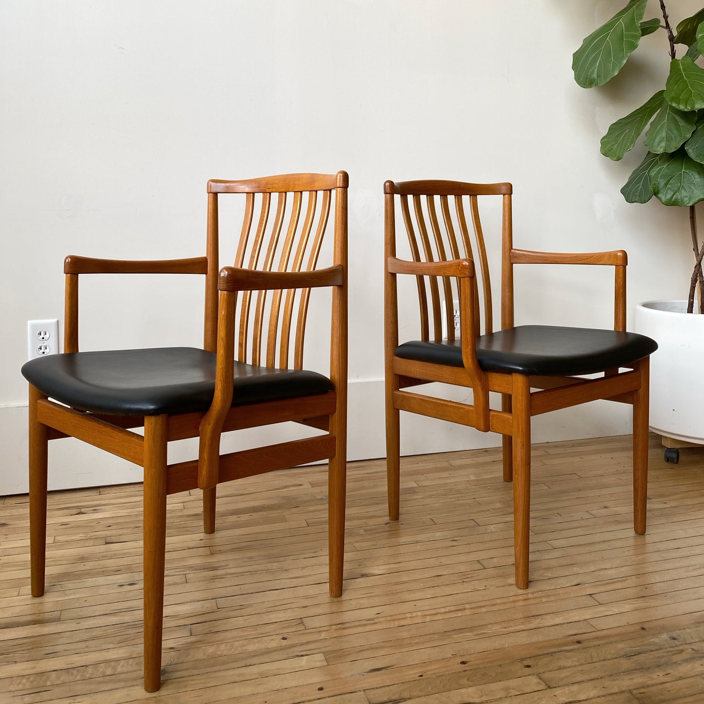 S/6 Vintage Danish Teak Dining Chairs