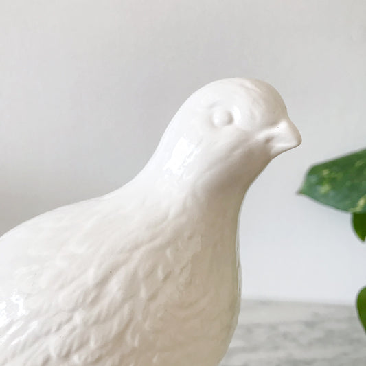 XL White Ceramic Bird