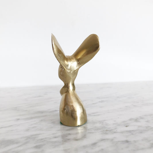 Small Vintage Brass Mouse, 4”
