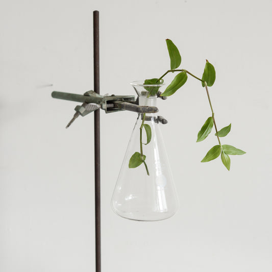 Vintage Industrial Science Beaker + Stand